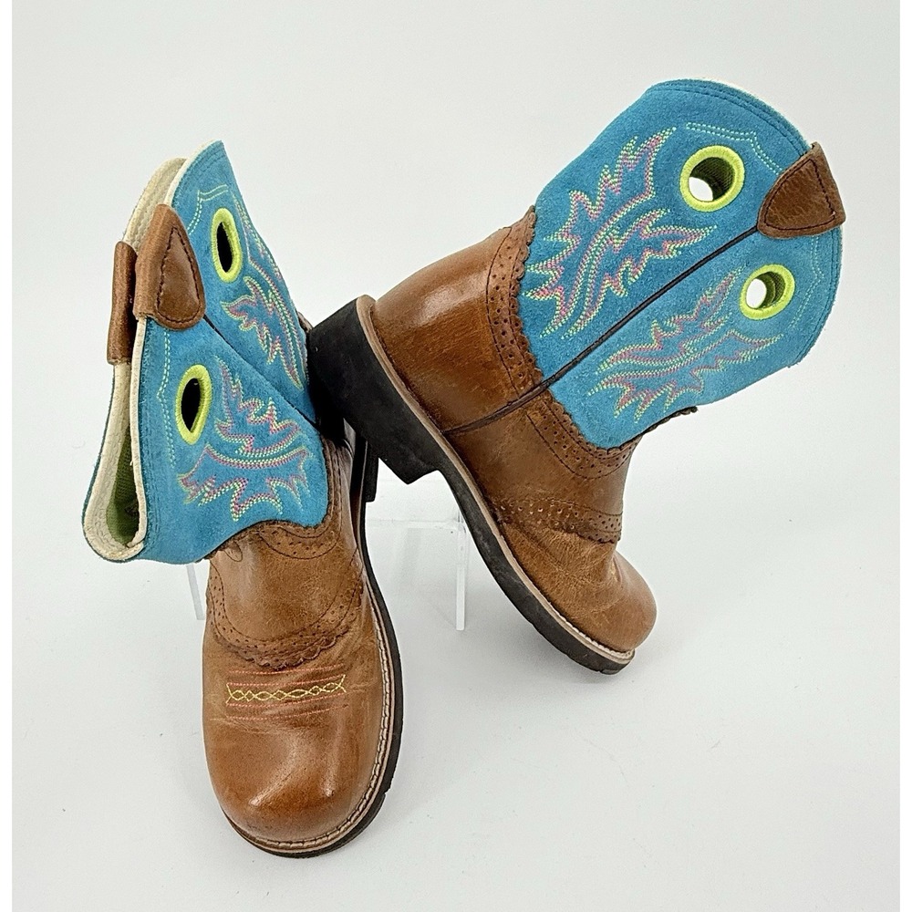 Ariat "Fatbaby" 10016241 Turquoise Western Cowgirls Boot Youth Girls Size 2.5